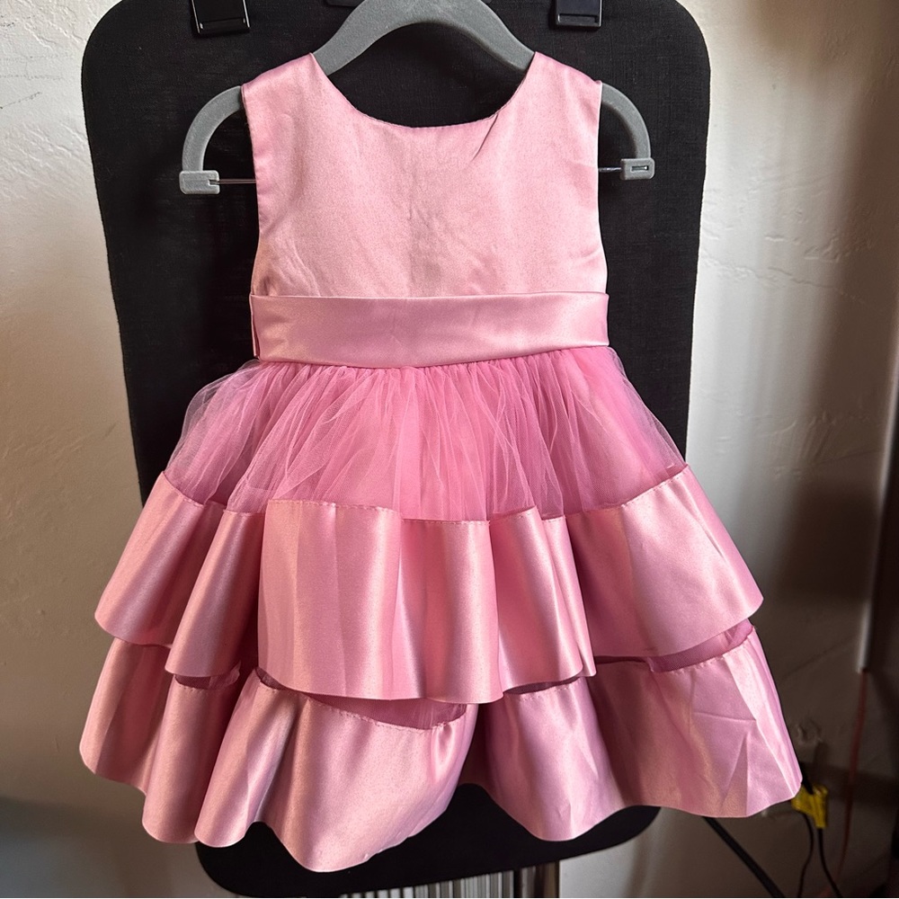 Toddler Girls Pink Layered Party Dress 18-24 months